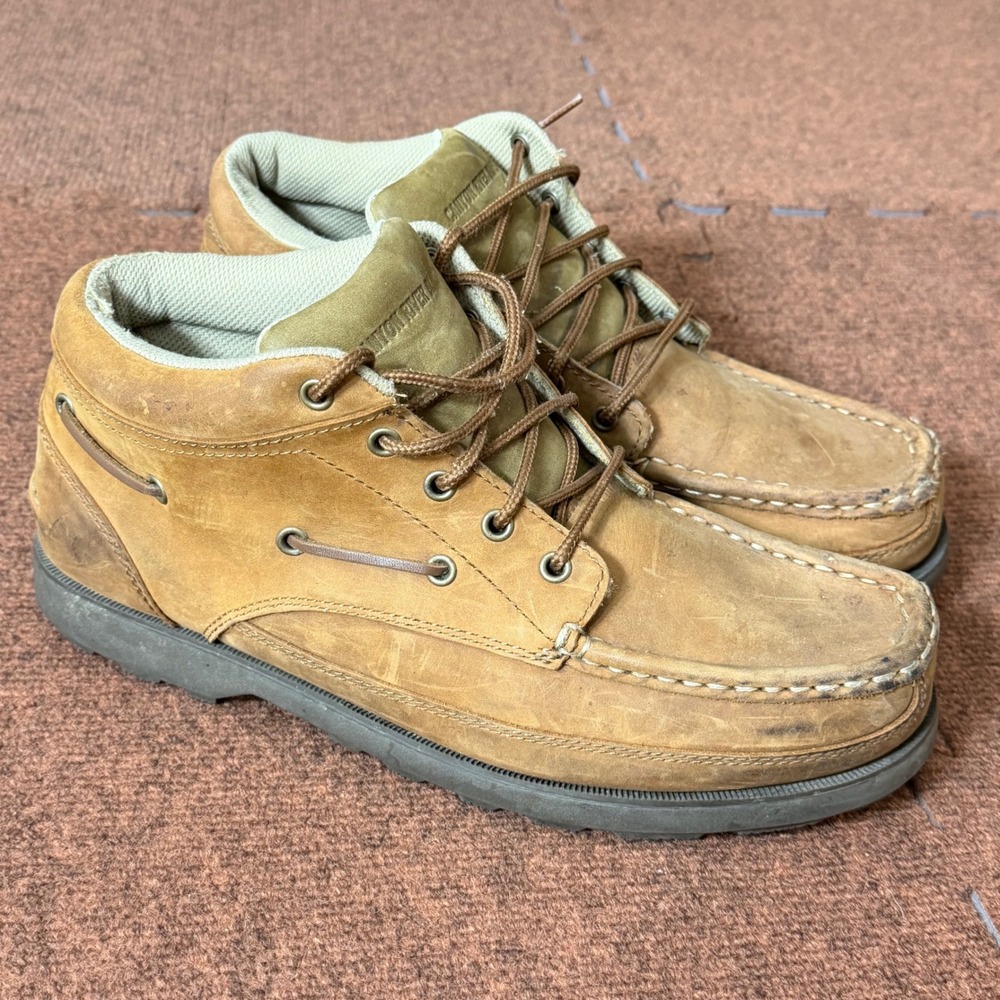 Canyon River Blues Mens Tan Leather Chukka Boots Moc Toe Lug Sol Size 13 M 32700
